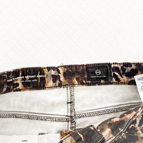 AG The Farrah High-Rise Skinny Ankle Printed Denim Jeans Size 27 - Picture 4 of 8